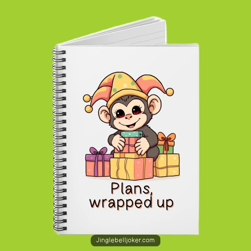 Funny Monkey Jester Notebook: Jot Down Ideas With Stacking Fun