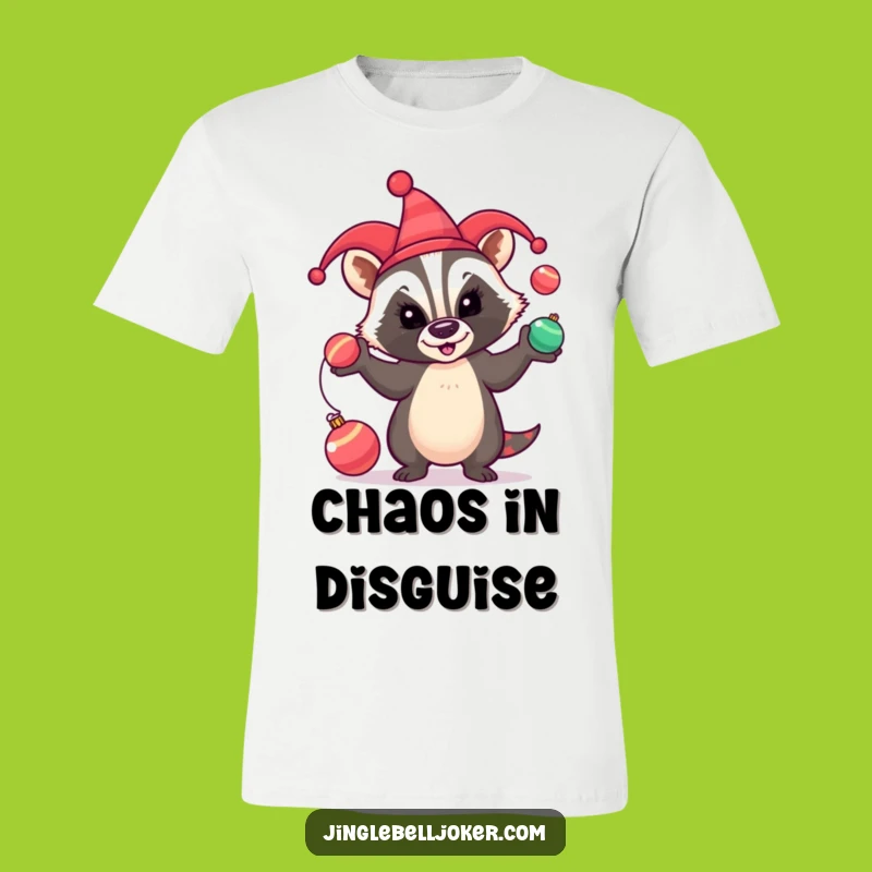 Funny Badger Jester T-Shirt: Hilarious Holiday Outfit for Party Goers