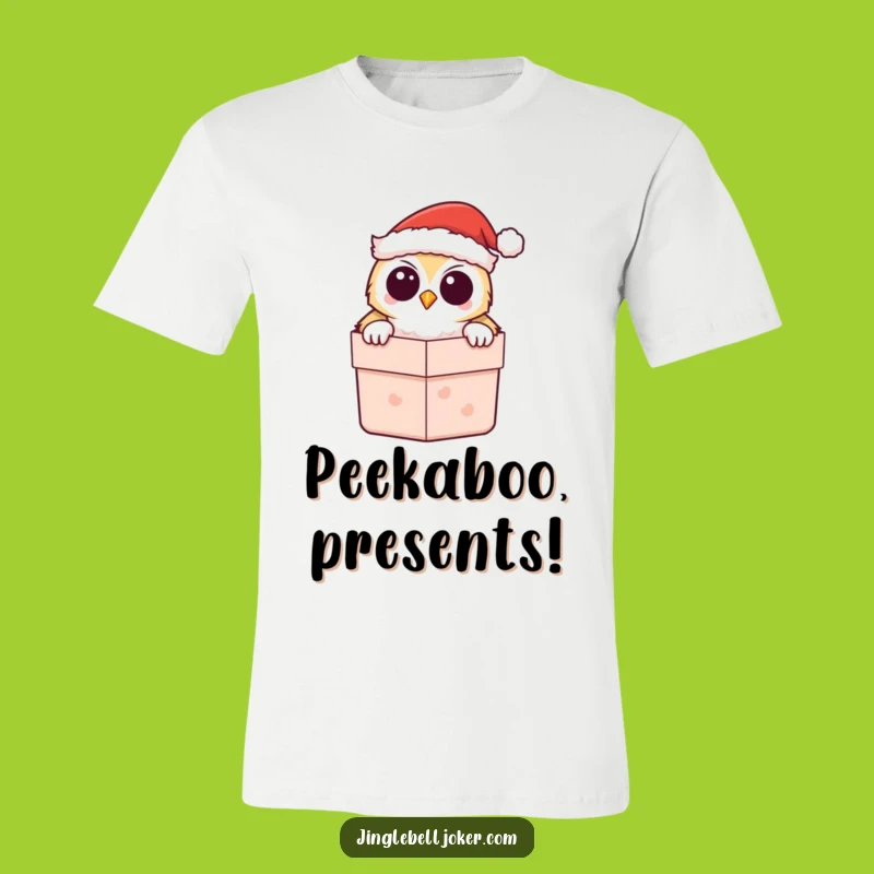 Funny Kawaii Owl Santa T-Shirt - Secret Gift Surprise & Joy