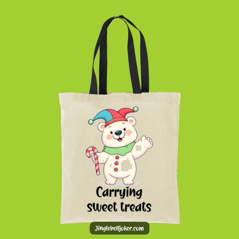 Funny Polar Bear Jester Tote Bag: Carry Your Fun with This Bag