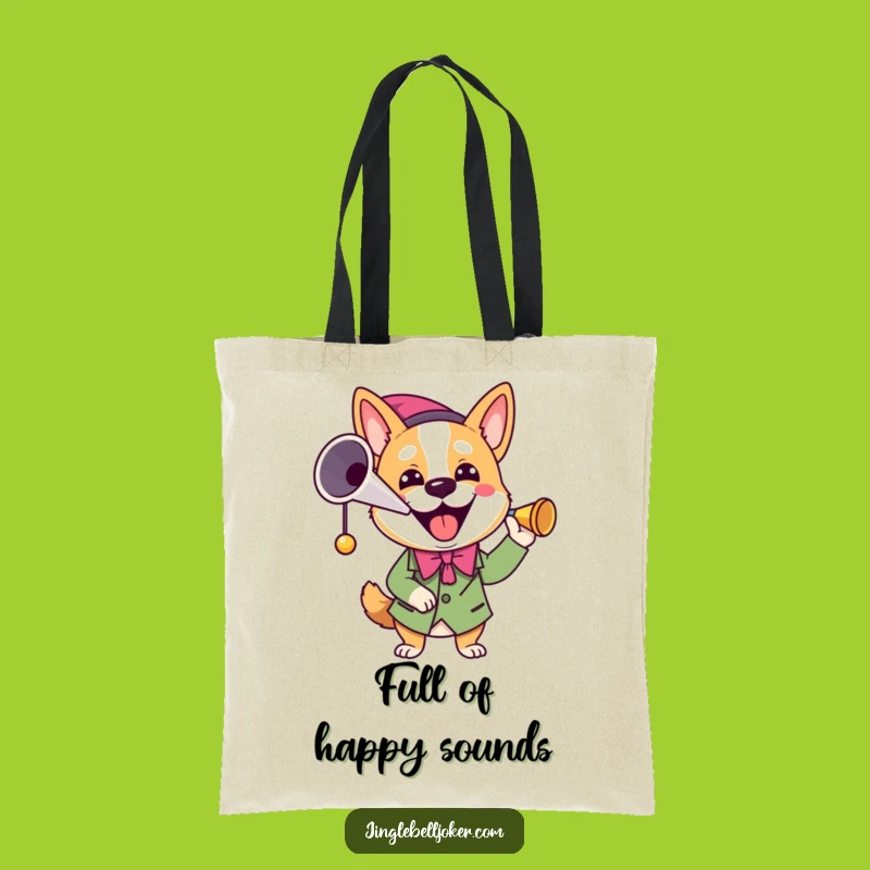 Funny Joker Dog Tote Bag: Carry Your Essentials with This Joyful Barking Buddy!
