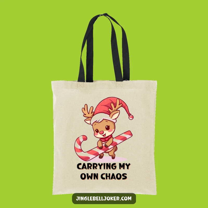 Funny Reindeer Jester Tote Bag: Carry Your Laughs in Style Gift