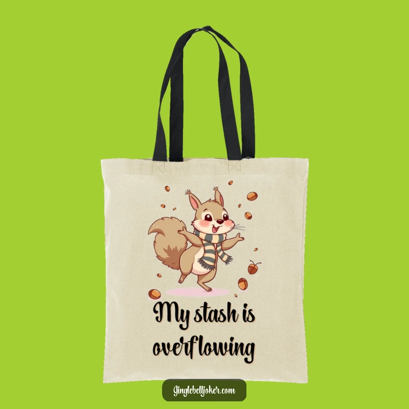 Funny Squirrel Cartwheel Tote Bag: Carry Your Nuts Hilariously
